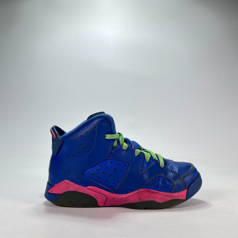 Air Jordan 6 Retro Game Royal High Top Casual Sneakers 543389-439 Kids Size 11C